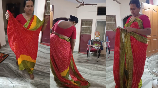 New Tamil Mom Dress Change Infront – son Secretly Recorded it Watch